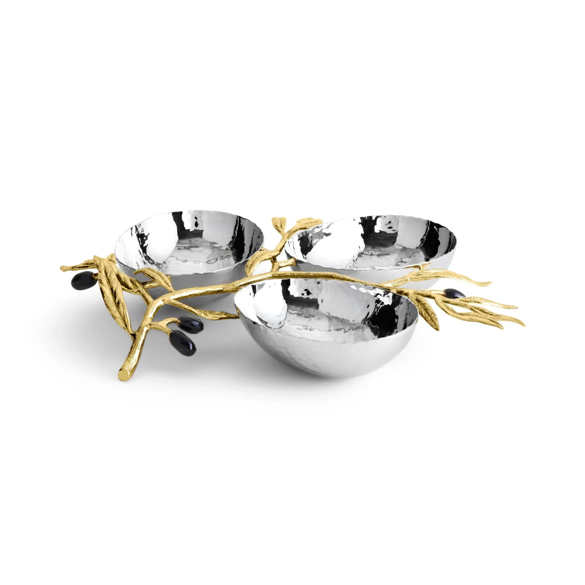 Michael Aram Olive Branch Triple Dish Serving Bowl, alternate view