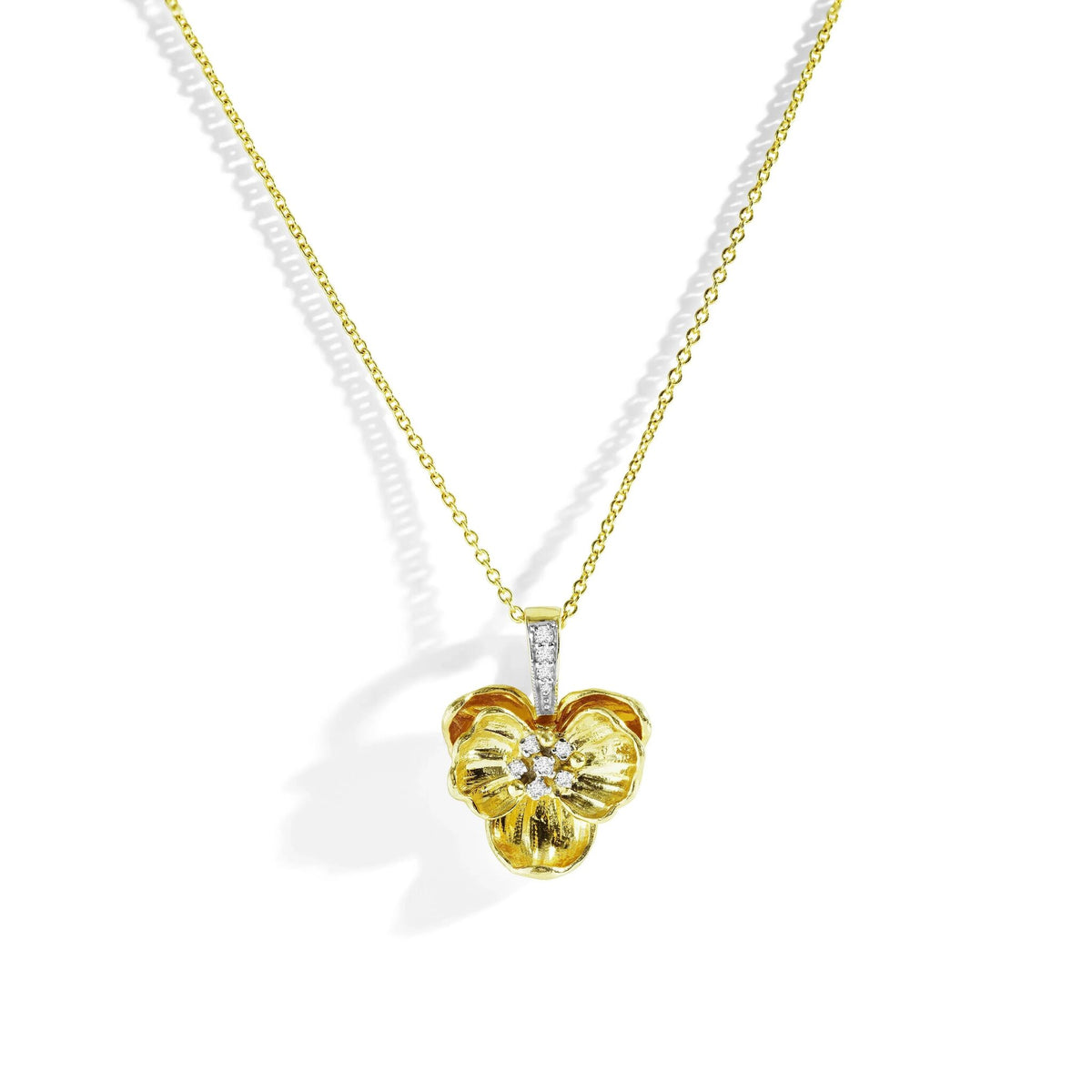 Michael Aram Orchid 15mm Necklace with Diamonds, alternate view