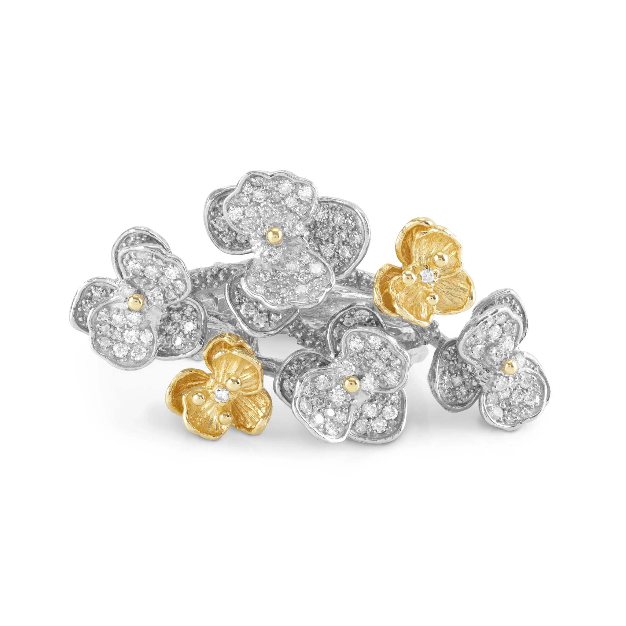 Michael Aram Orchid Cluster Ring with White Diamonds β 8