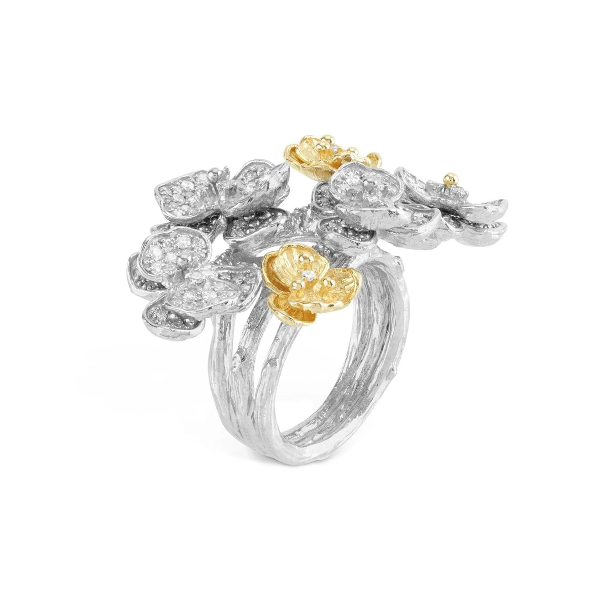 Michael Aram Orchid Cluster Ring with White Diamonds, alternate view