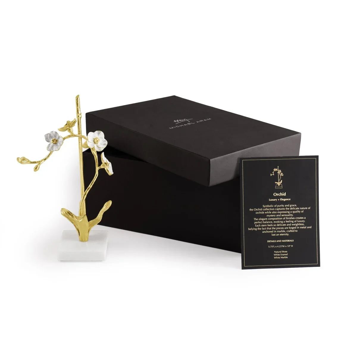 Michael Aram Orchid Decorative Object Sculpture, alternate view