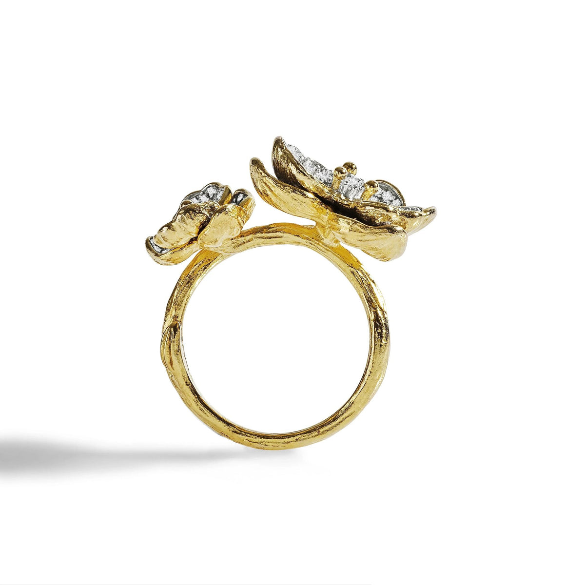 Michael Aram Orchid Double Ring with Diamonds, alternate view
