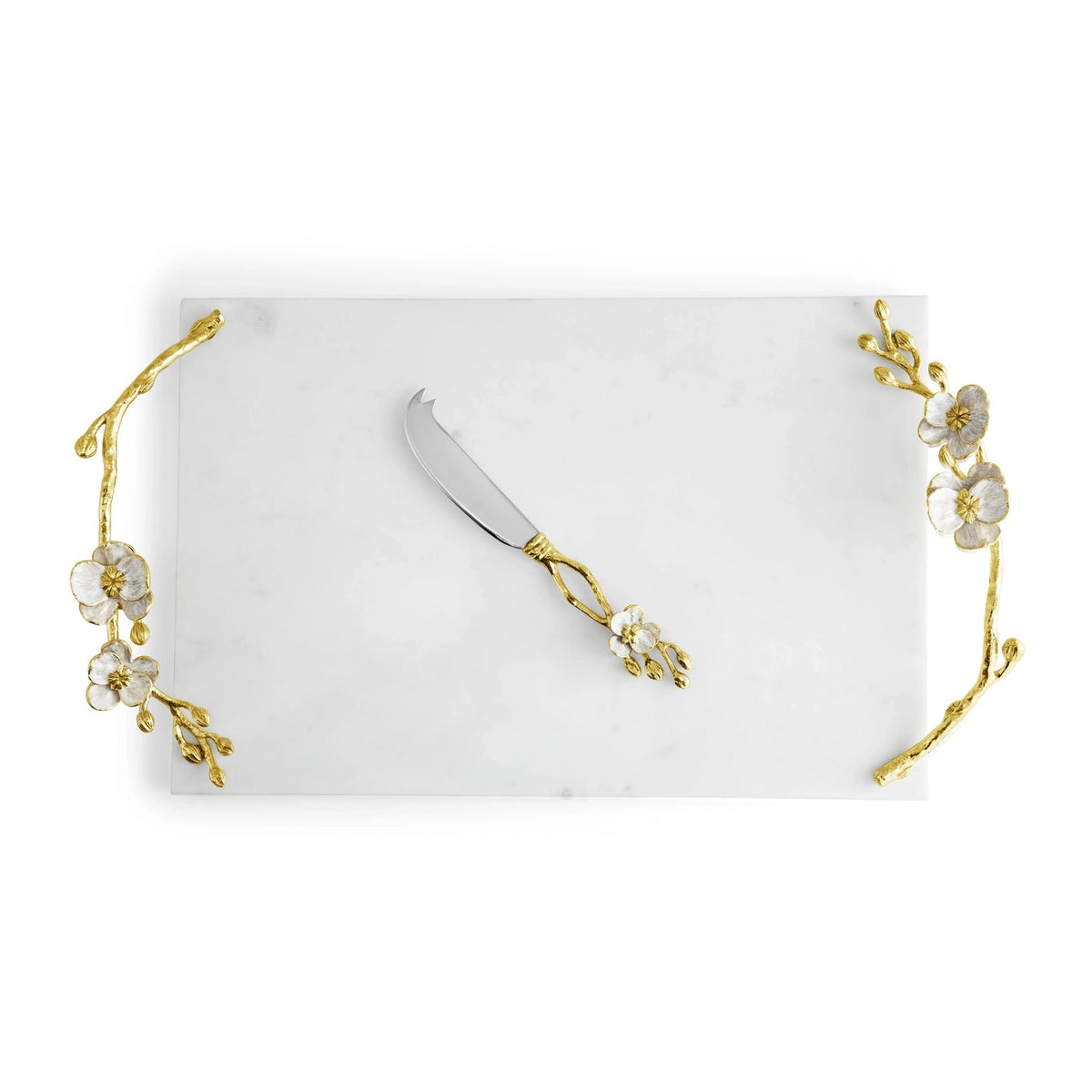 Michael Aram Orchid Large Cheese Board with Knife Cheese Plate, alternate view