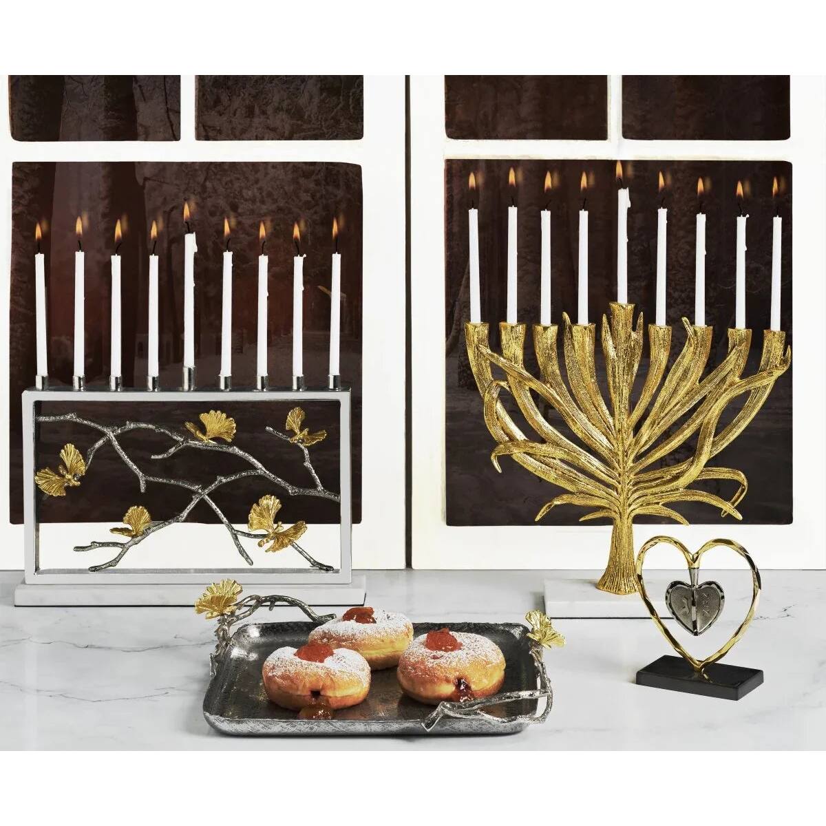 Michael Aram Palm Menorah Candelabra, alternate view
