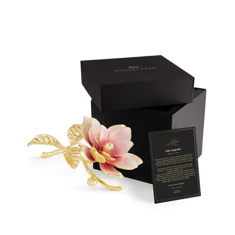 Michael Aram Pink Magnolia Decorative Object Sculpture, alternate view