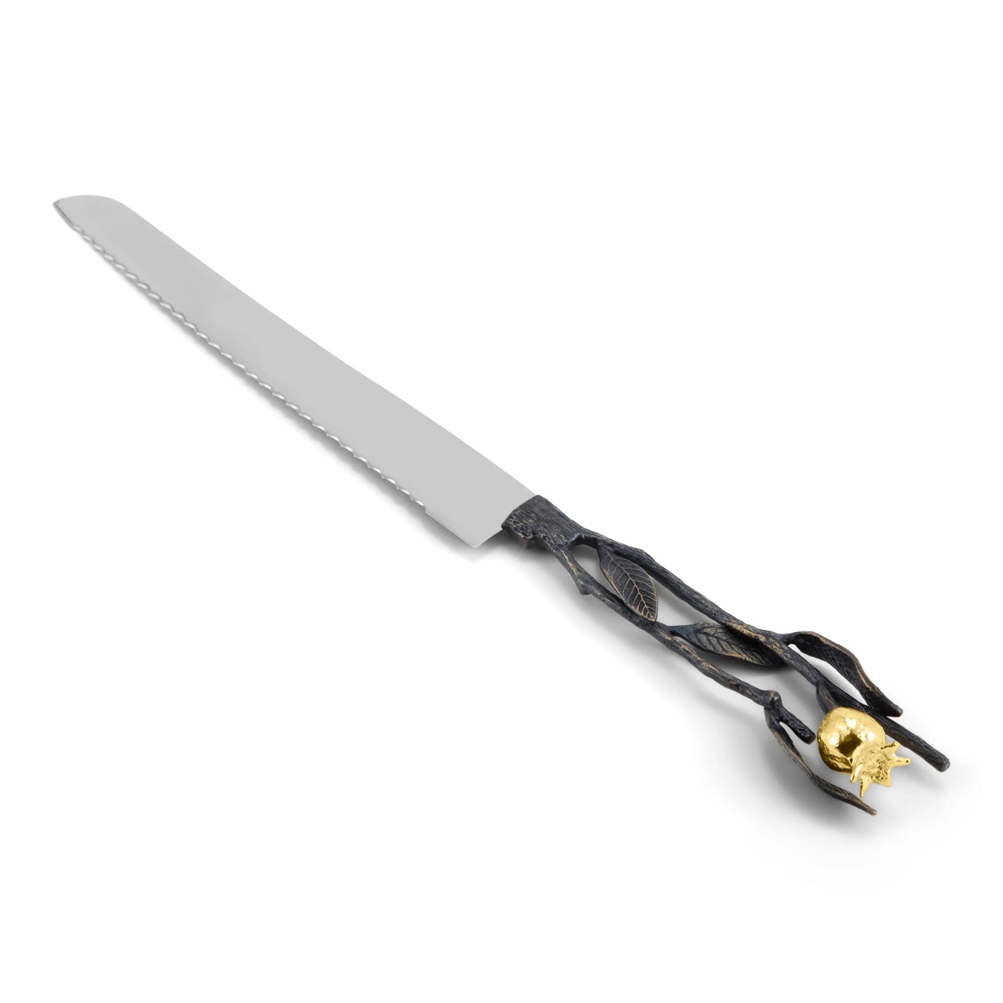Michael Aram Pomegranate Bread Knife - Gold Cheese Plate