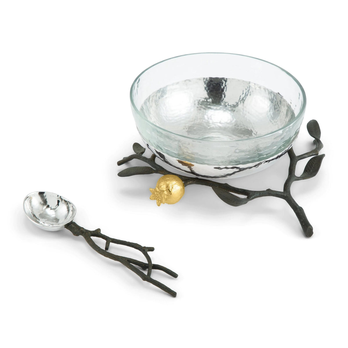 Michael Aram Pomegranate Glass Bowl with Spoon, alternate view