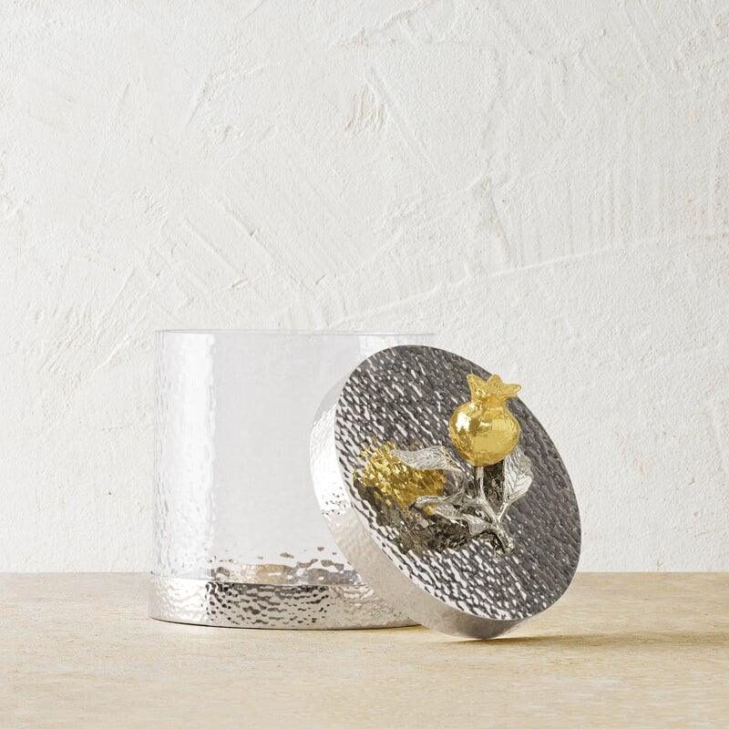 Michael Aram Pomegranate Silver & Gold Canisters Decorative Jar, alternate view