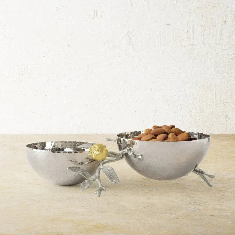 Michael Aram Pomegranate Silver & Gold Double Bowl, alternate view