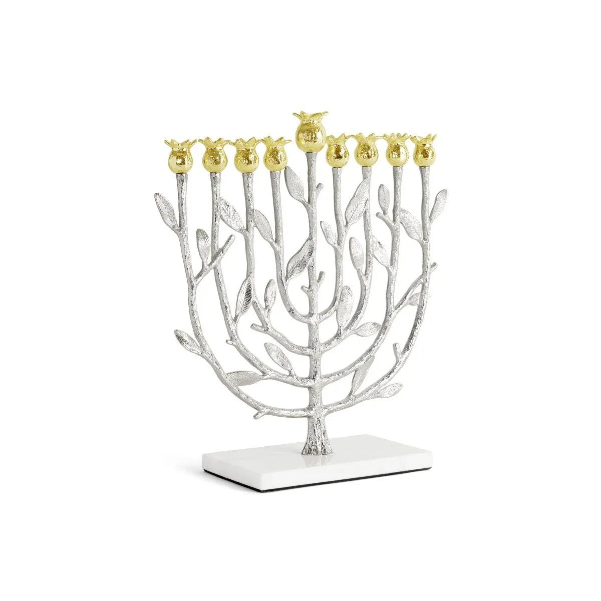 Michael Aram Pomegranate Silver & Gold Menorah Candelabra, alternate view