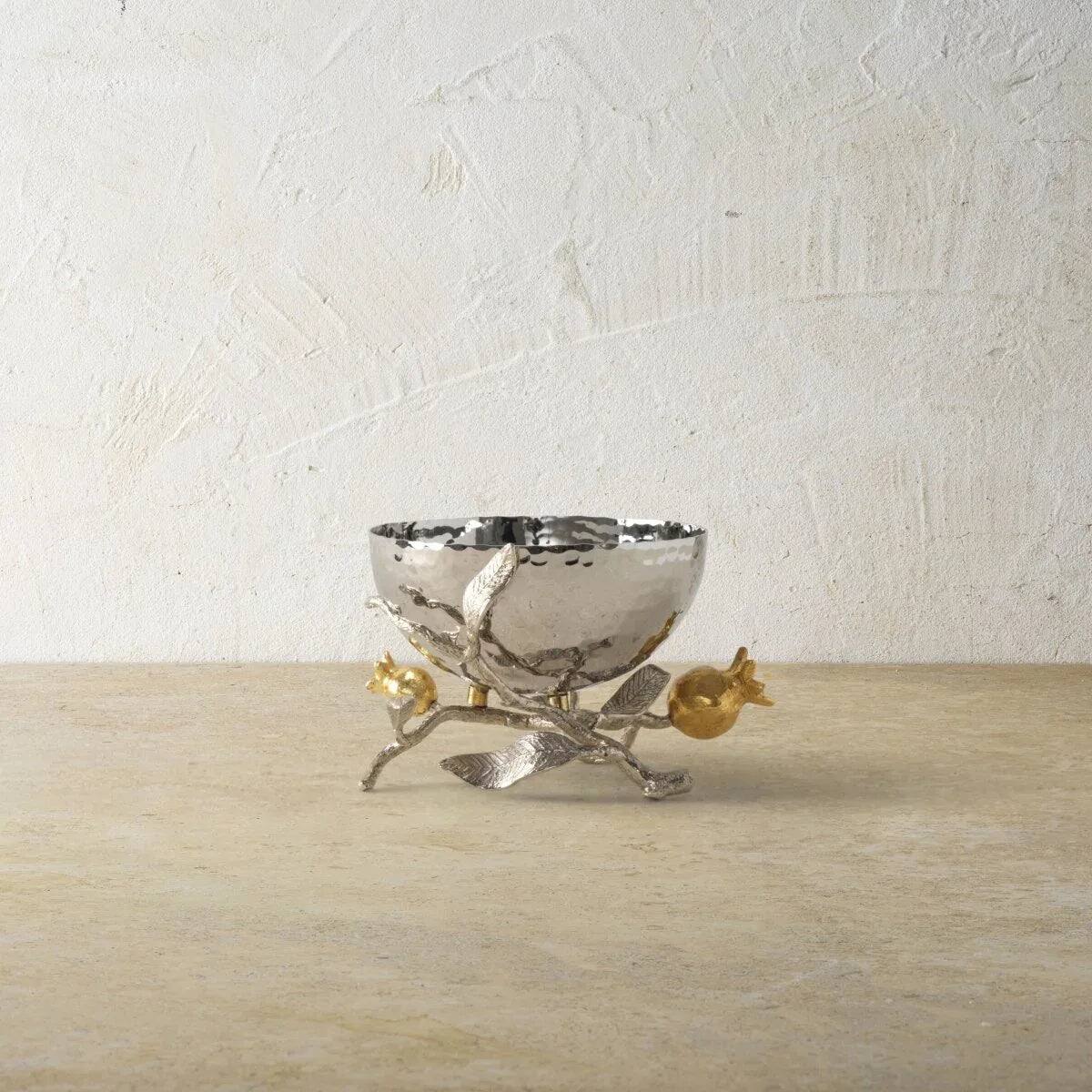 Michael Aram Pomegranate Silver & Gold Nut Bowl, alternate view