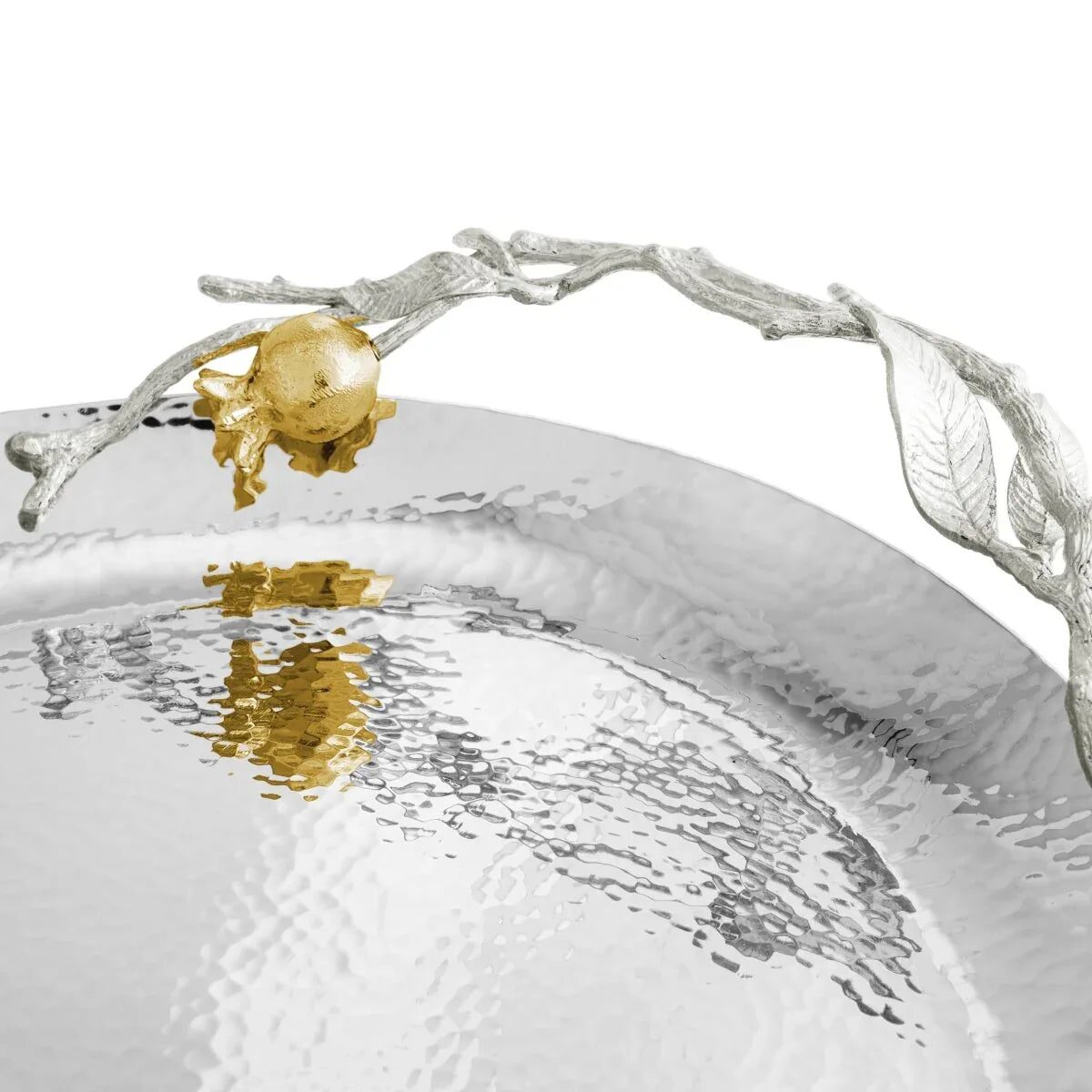 Michael Aram Pomegranate Silver & Gold Oval Tray, alternate view