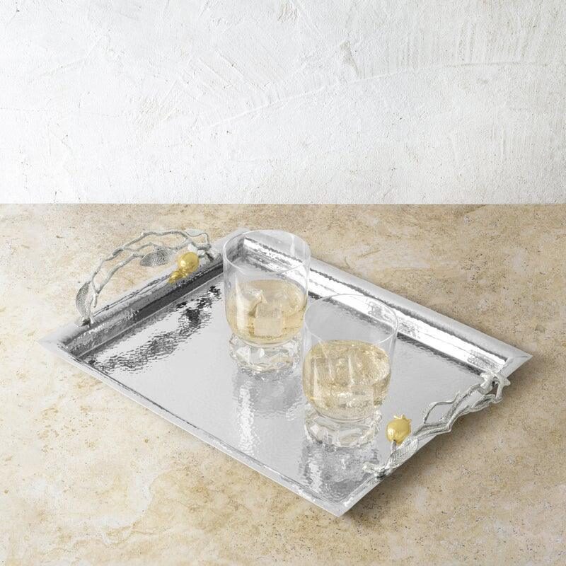Michael Aram Pomegranate Silver & Gold Serving Tray, alternate view