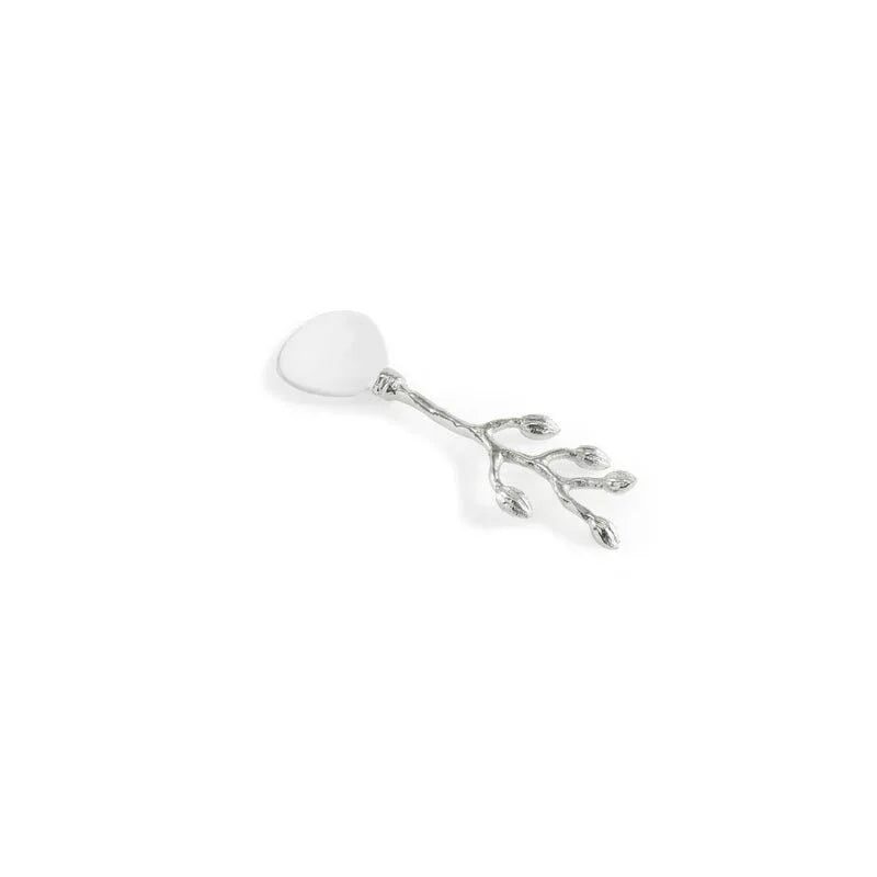 Michael Aram Silver Orchid Caviar Dish with Spoon Condiment Pot, alternate view