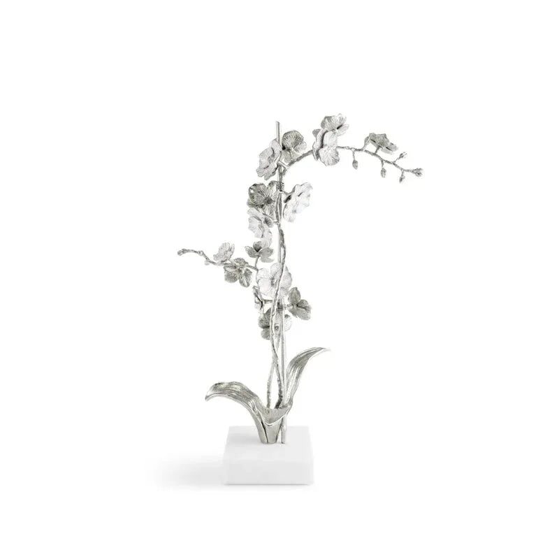 Michael Aram Silver Orchid Stem Sculpture Large, alternate view