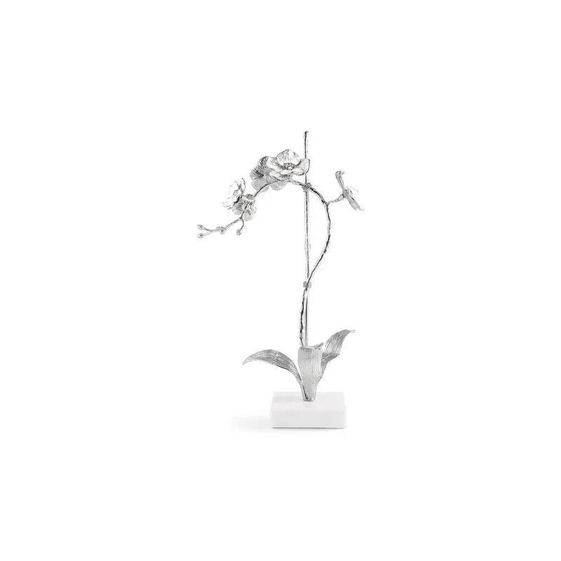 Michael Aram Silver Orchid Stem Sculpture Small