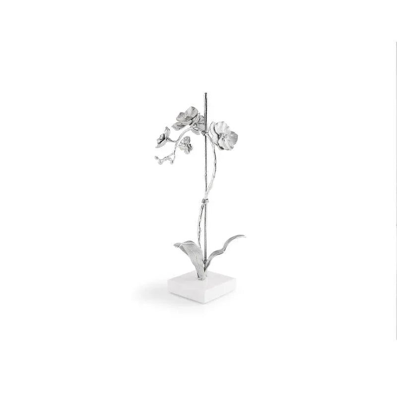 Michael Aram Silver Orchid Stem Sculpture Small, alternate view