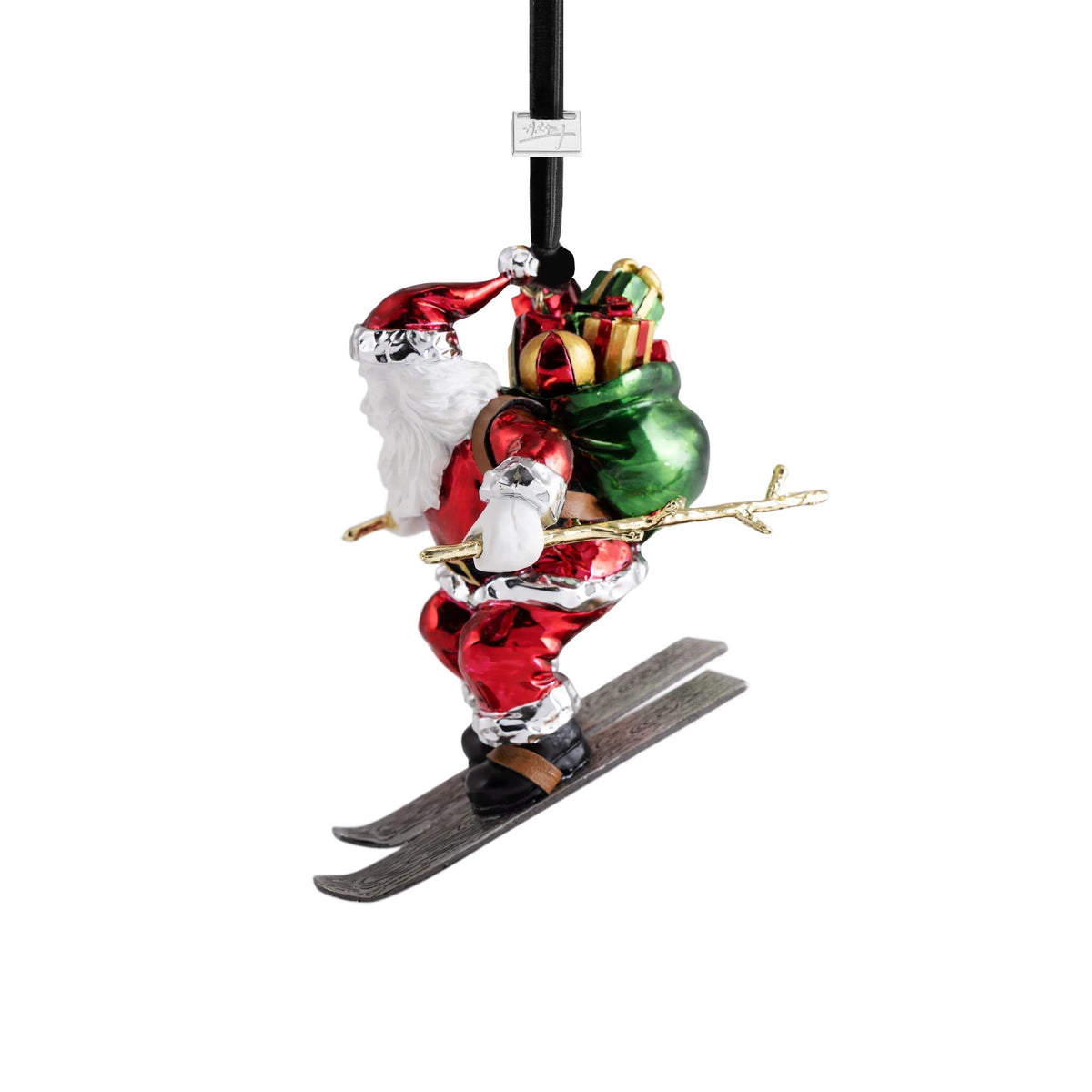 Michael Aram Skiing Santa Ornament, alternate view