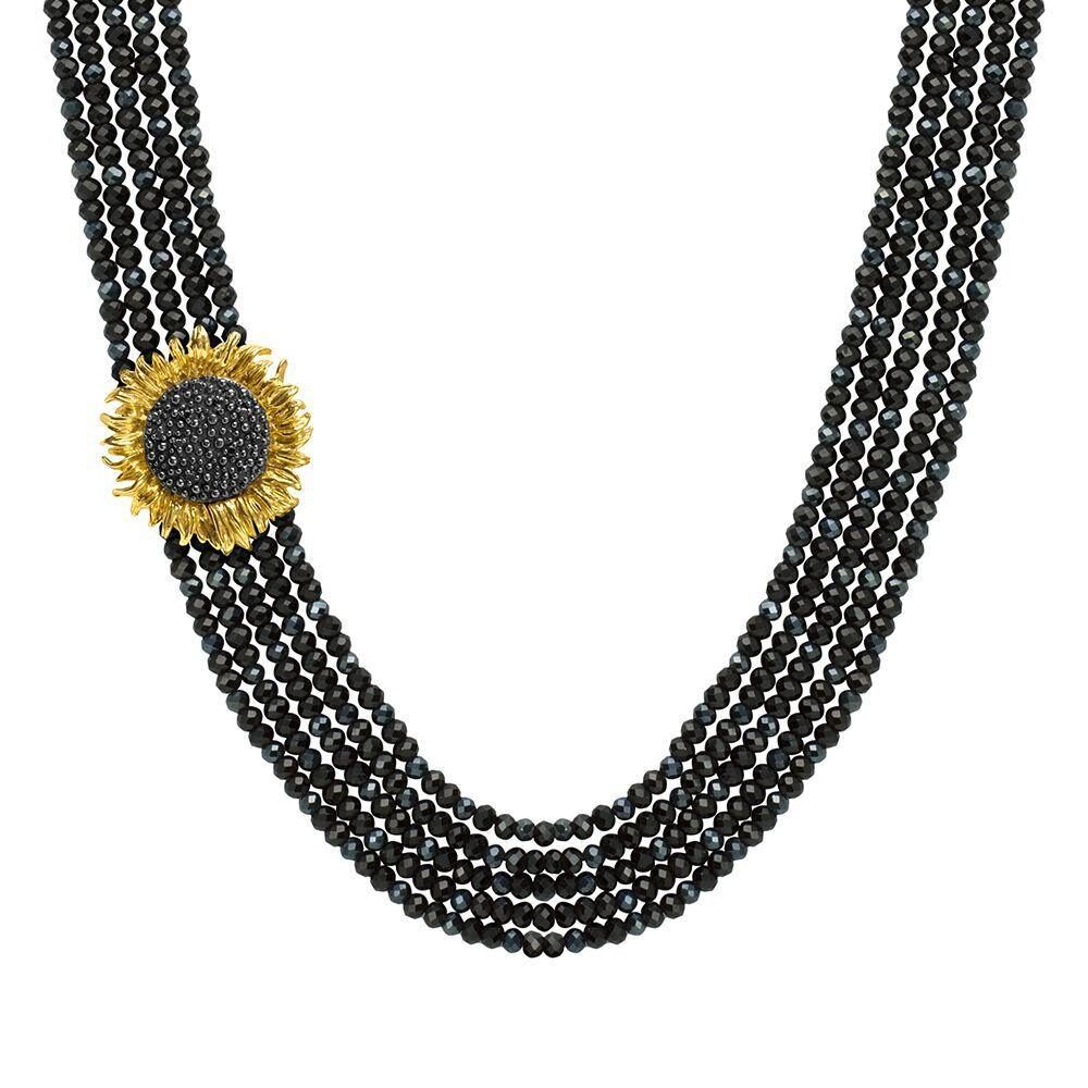 Michael Aram Vincent Multi Strand Necklace with Onyx, Spinel and Diamonds