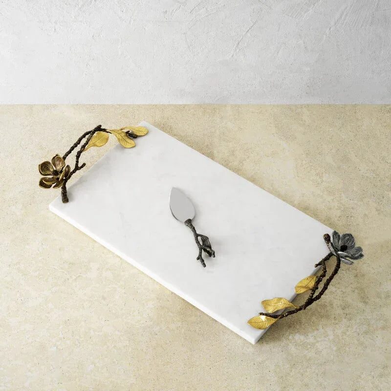 Michael Aram Vintage Bloom Cheese Board with Knife Cheese Plate, alternate view