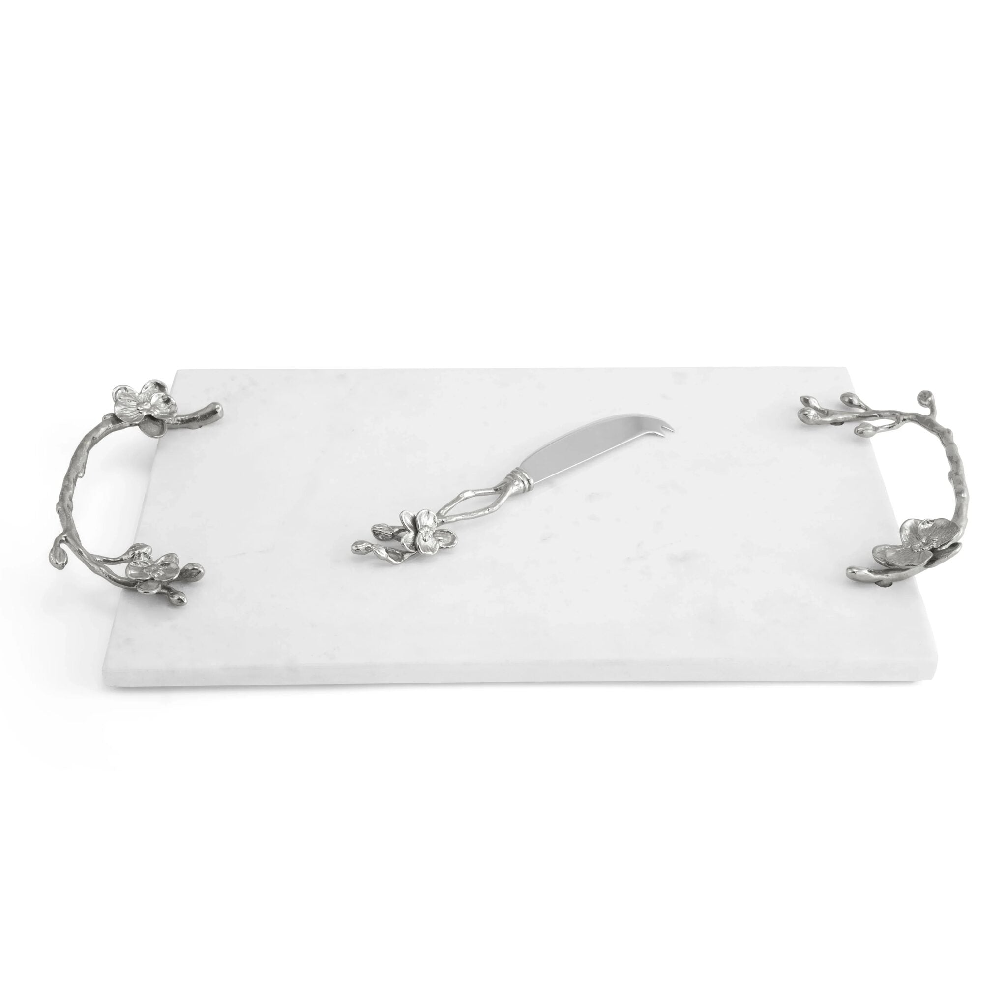 Michael Aram White Orchid Cheese Board with Knife Cheese Plate β Small