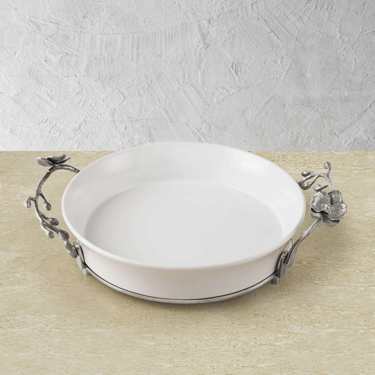 Michael Aram White Orchid Pie Dish Pie Pan, alternate view