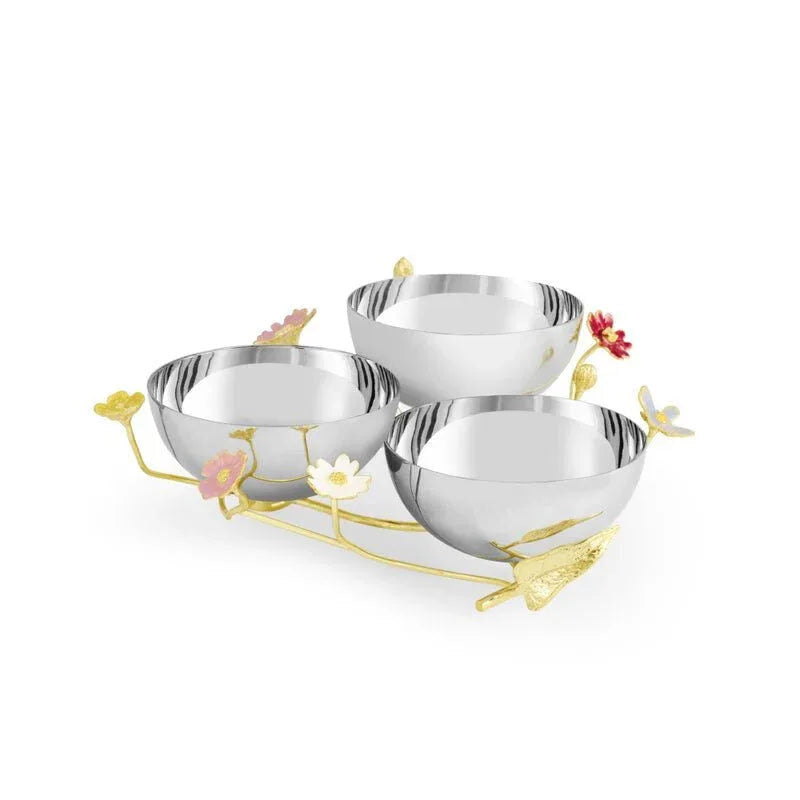 Michael Aram Wildflower Triple Dish Serving Bowl