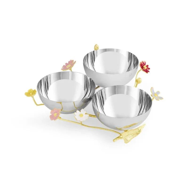 Michael Aram Wildflower Triple Dish Serving Bowl, alternate view