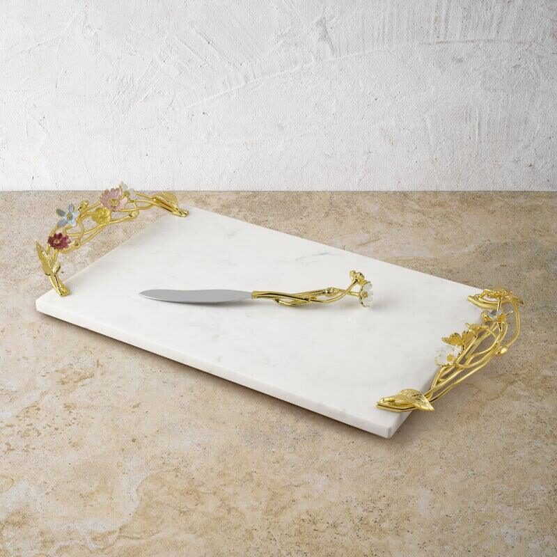Michael Aram Wildflowers Cheese Board with Knife Cheese Plate, alternate view