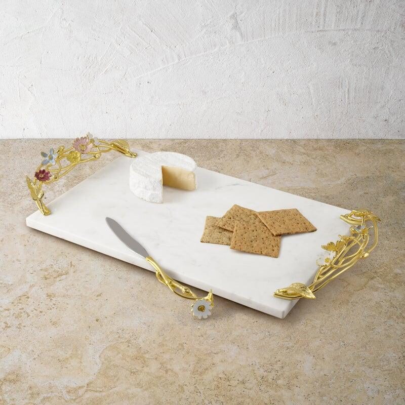 Michael Aram Wildflowers Cheese Board with Knife Cheese Plate, alternate view
