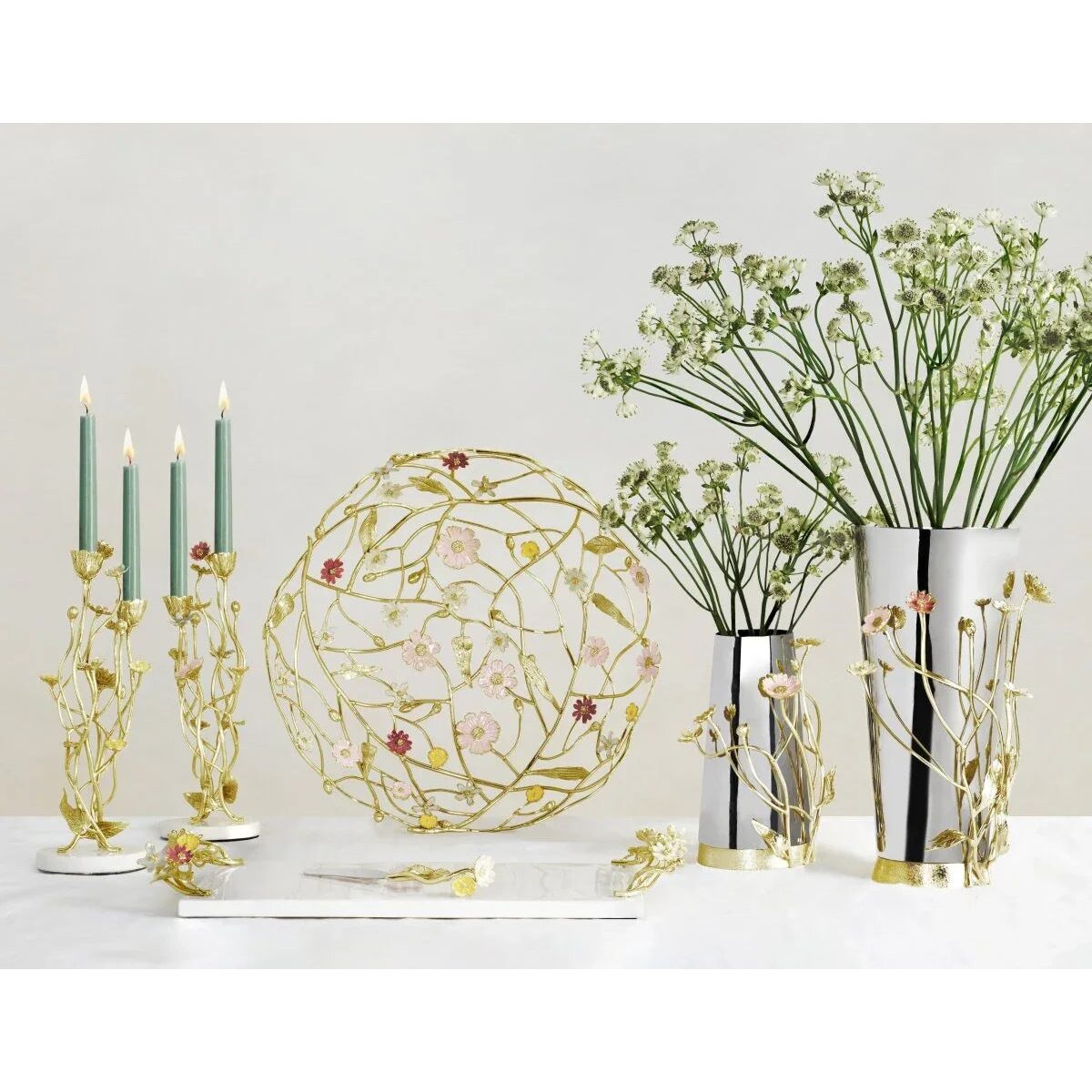 Michael Aram Wildflowers Cheese Board with Knife Cheese Plate, alternate view