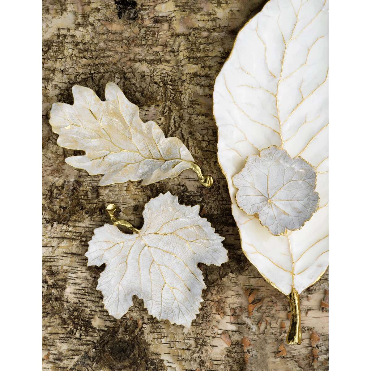 Michael Aram Winter Leaves Magnolia Dish Decorative Tray, alternate view