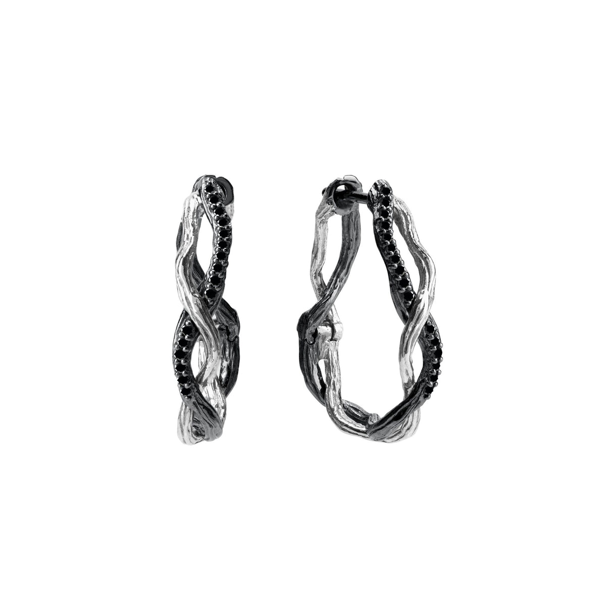 Michael Aram Wisteria Hoops with Diamonds Women's Fine Earring, alternate view