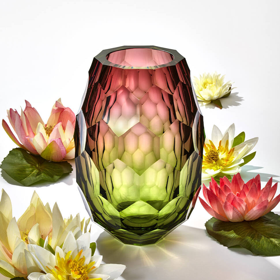 Moser Caorle Vase 13 cm in a styled setting