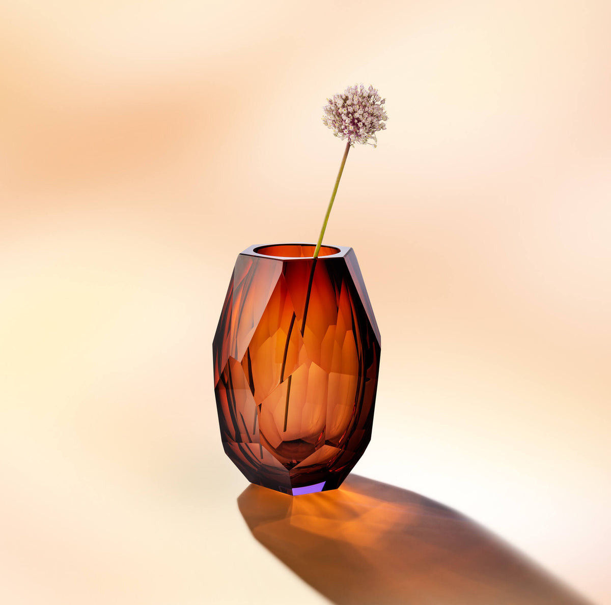 Moser Caorle Vase 21 cm in a styled setting