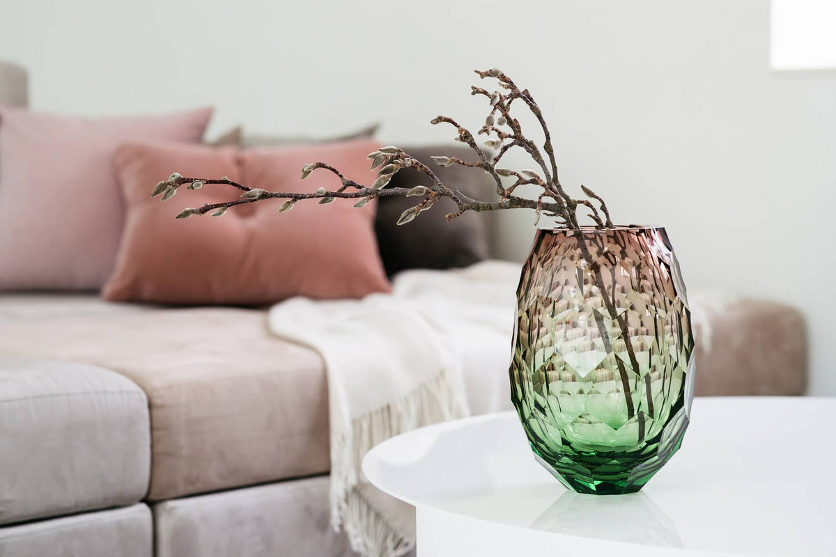 Moser Caorle Vase 30 cm in a styled setting