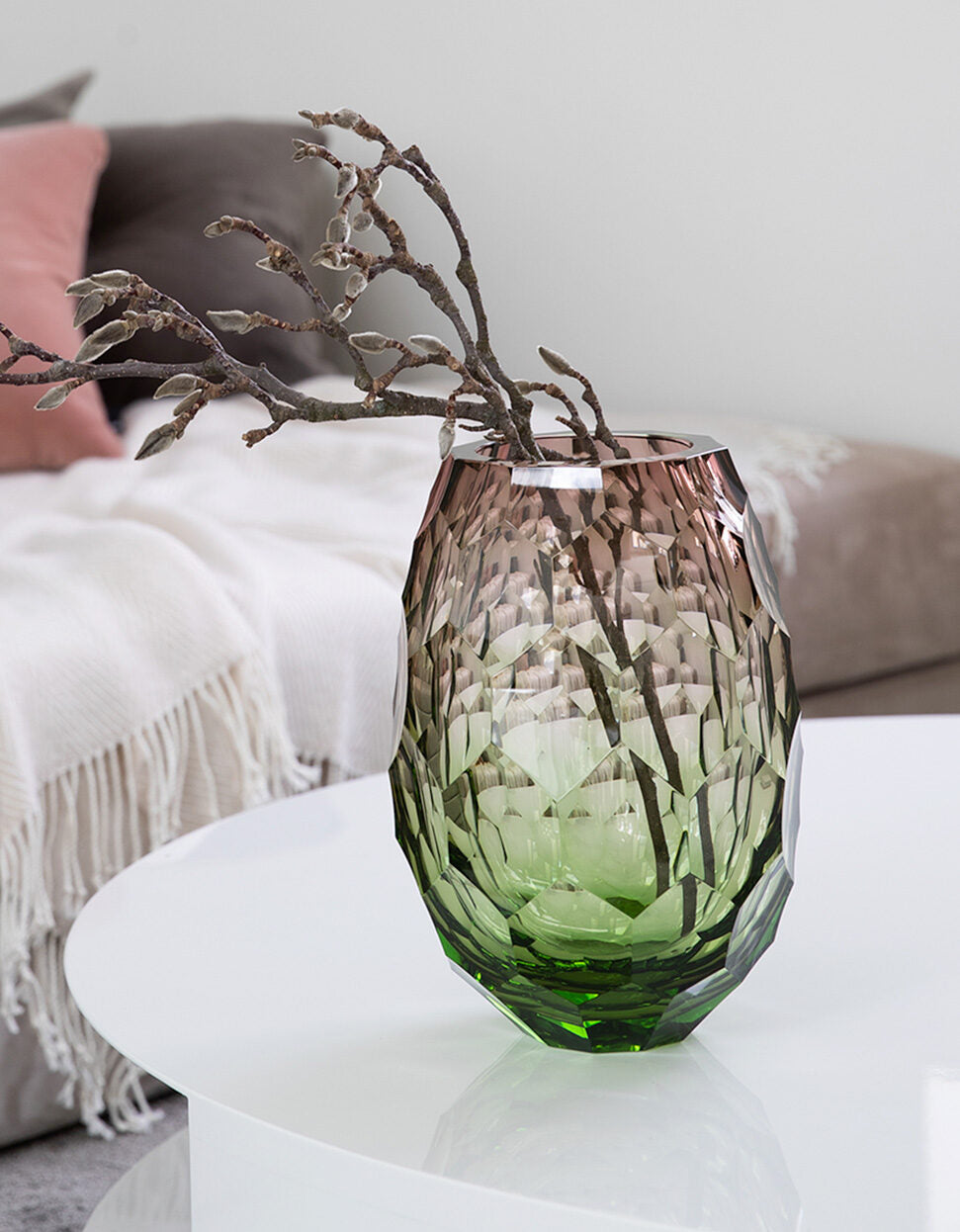 Moser Caorle Vase 30 cm in a styled setting