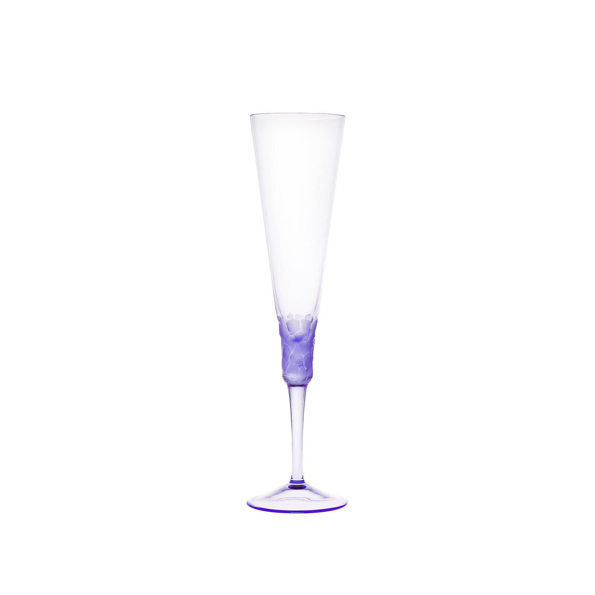 Moser Fluent Pebbles Champagne Glasses 170 ml, Set of 6 Colors on a white background