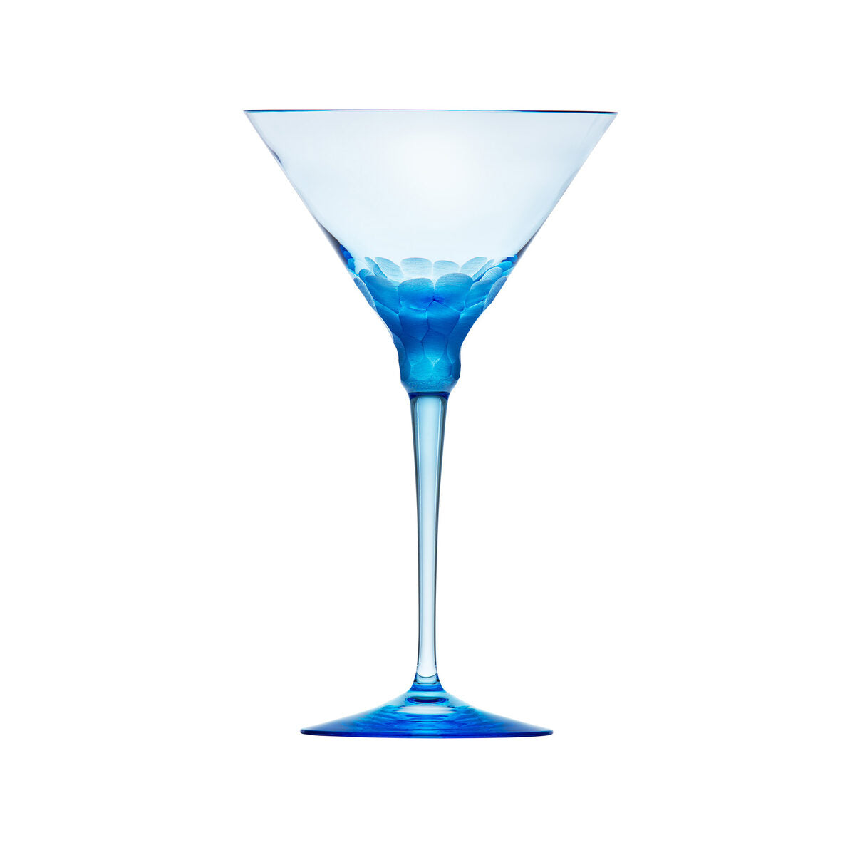 Moser Fluent Pebbles Martini Glass 260 ml in Aquamarine