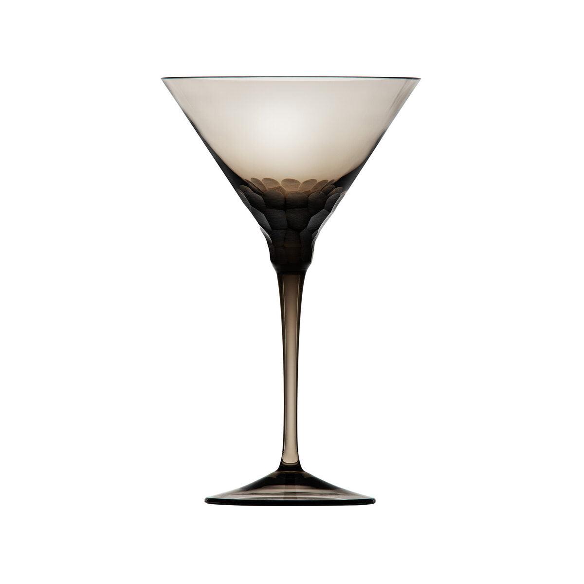 Moser Fluent Pebbles Martini Glass 260 ml in Smoke