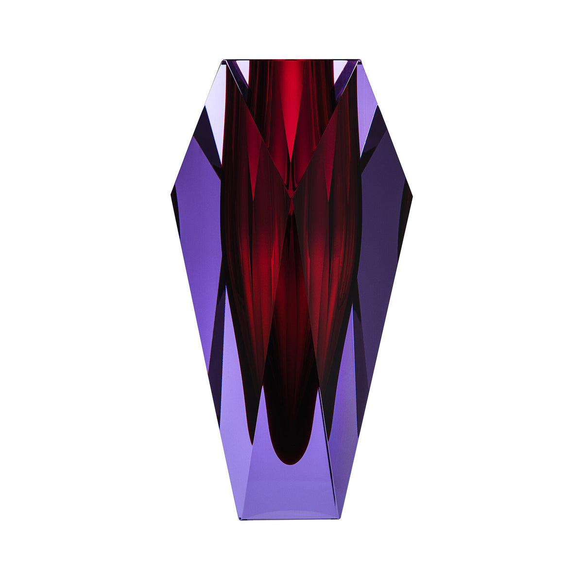 Moser Gema Vase 25.5 cm in Alexandrite Rose