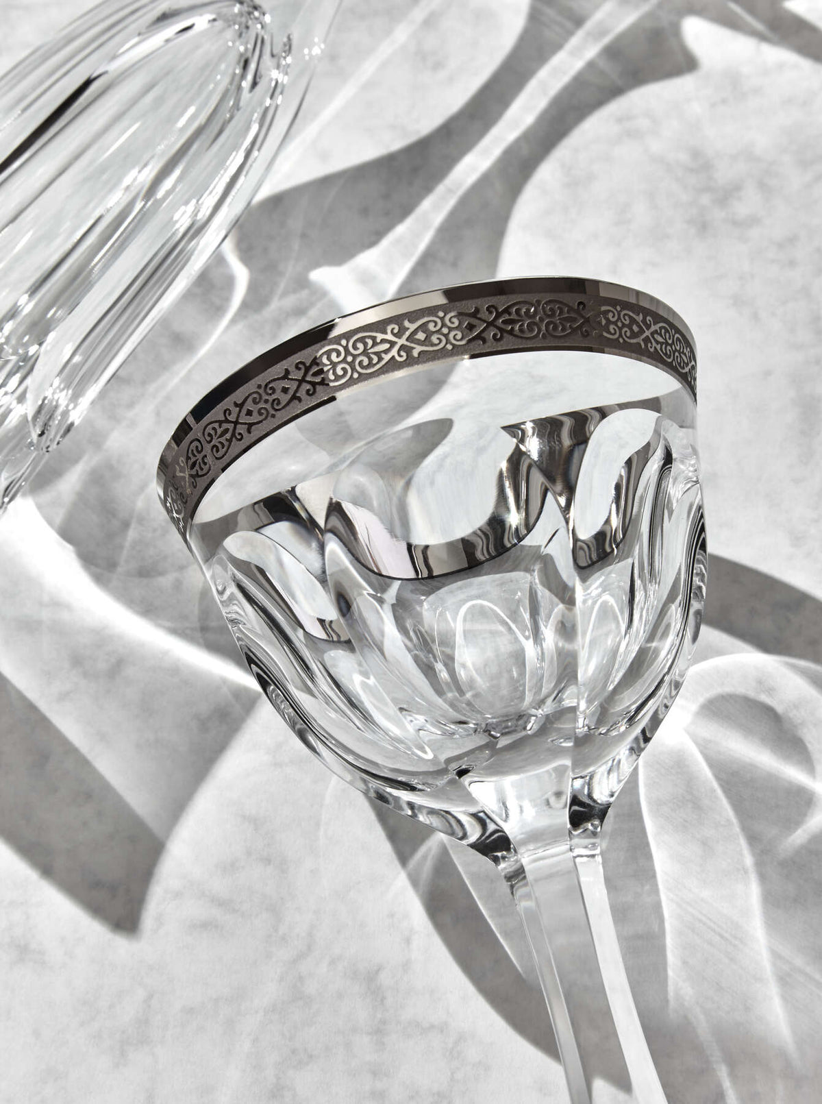 Moser Lady Hamilton Wine Glass 310 ml in a styled setting