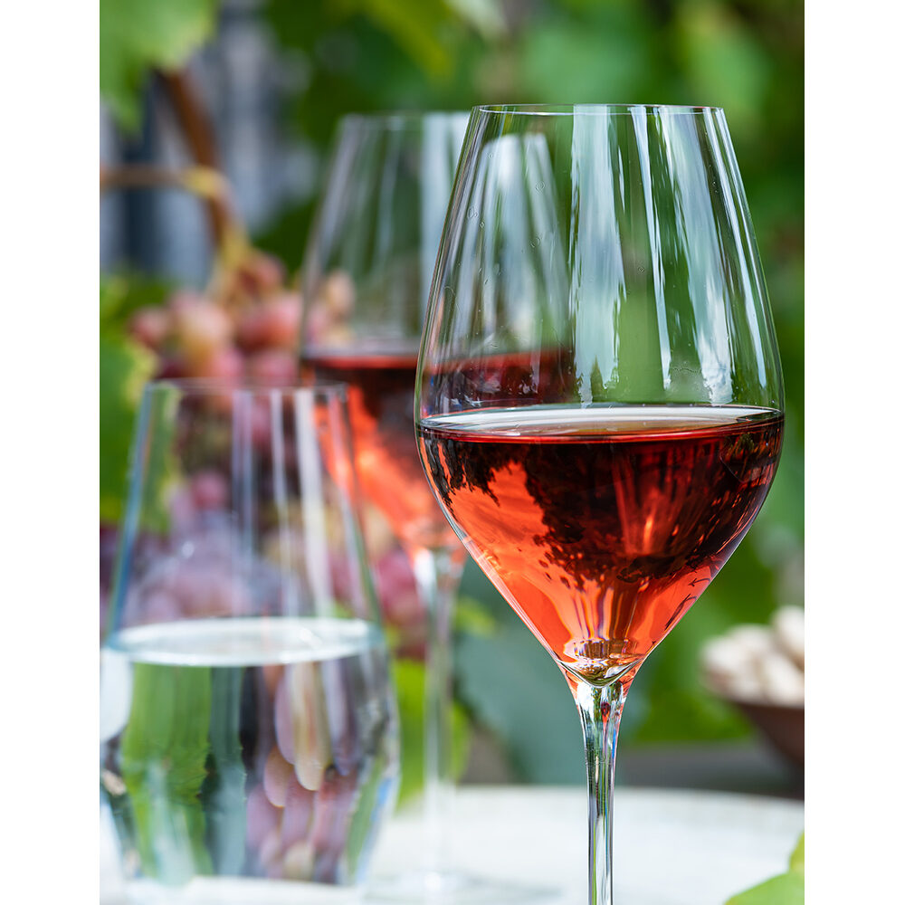 Moser Oeno Wine Glass 350 ml in a styled setting