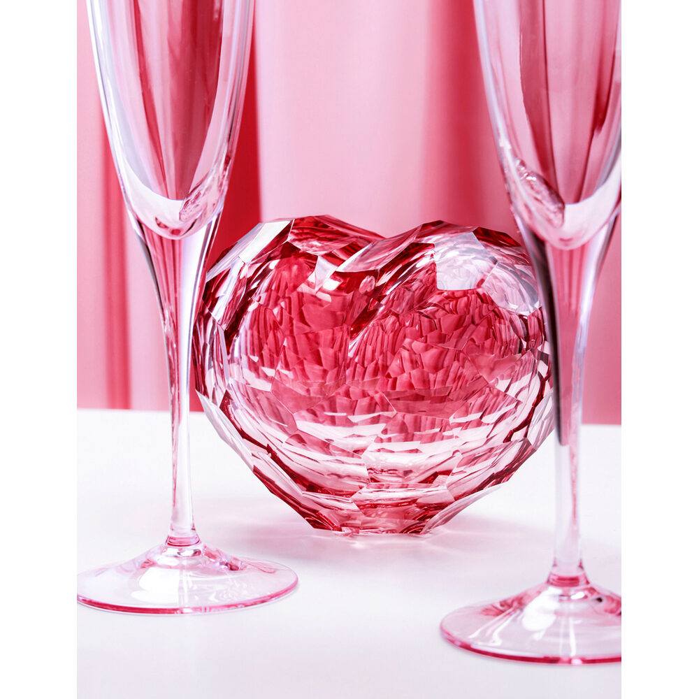 Moser Optic Champagne Glass 200 ml in a styled setting