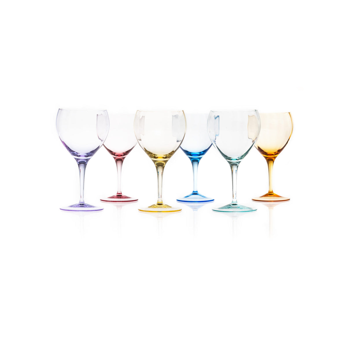 Moser Optic Glasses 450 ml, Set of 6 Colors on a white background