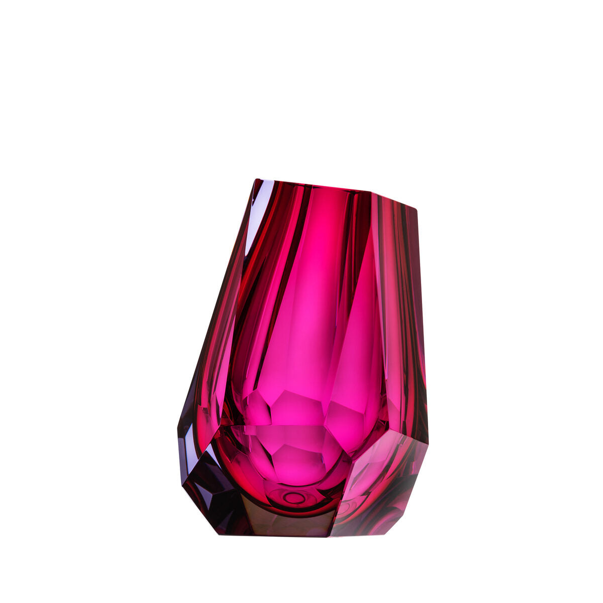 Moser Pear Vase 20 cm in Alexandrite Rose