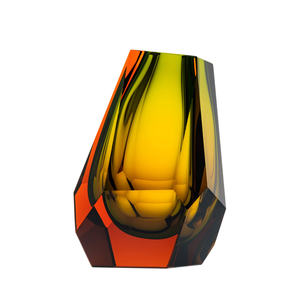 Moser Pear Vase 20 cm in Topaz Reseda