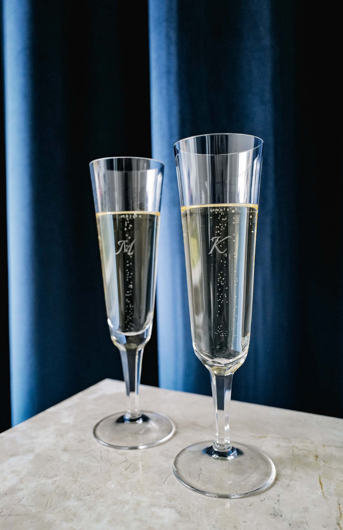 Moser Royal Champagne Glass 180 ml in a styled setting