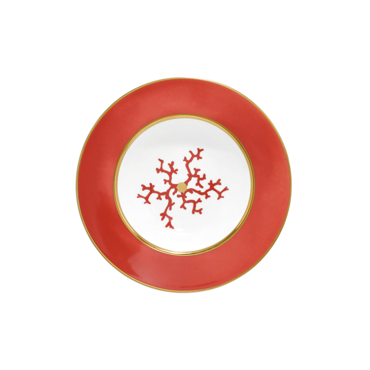 Raynaud Cristobal Red Soup Plate, 8 1/4 In, 7 1/2 oz