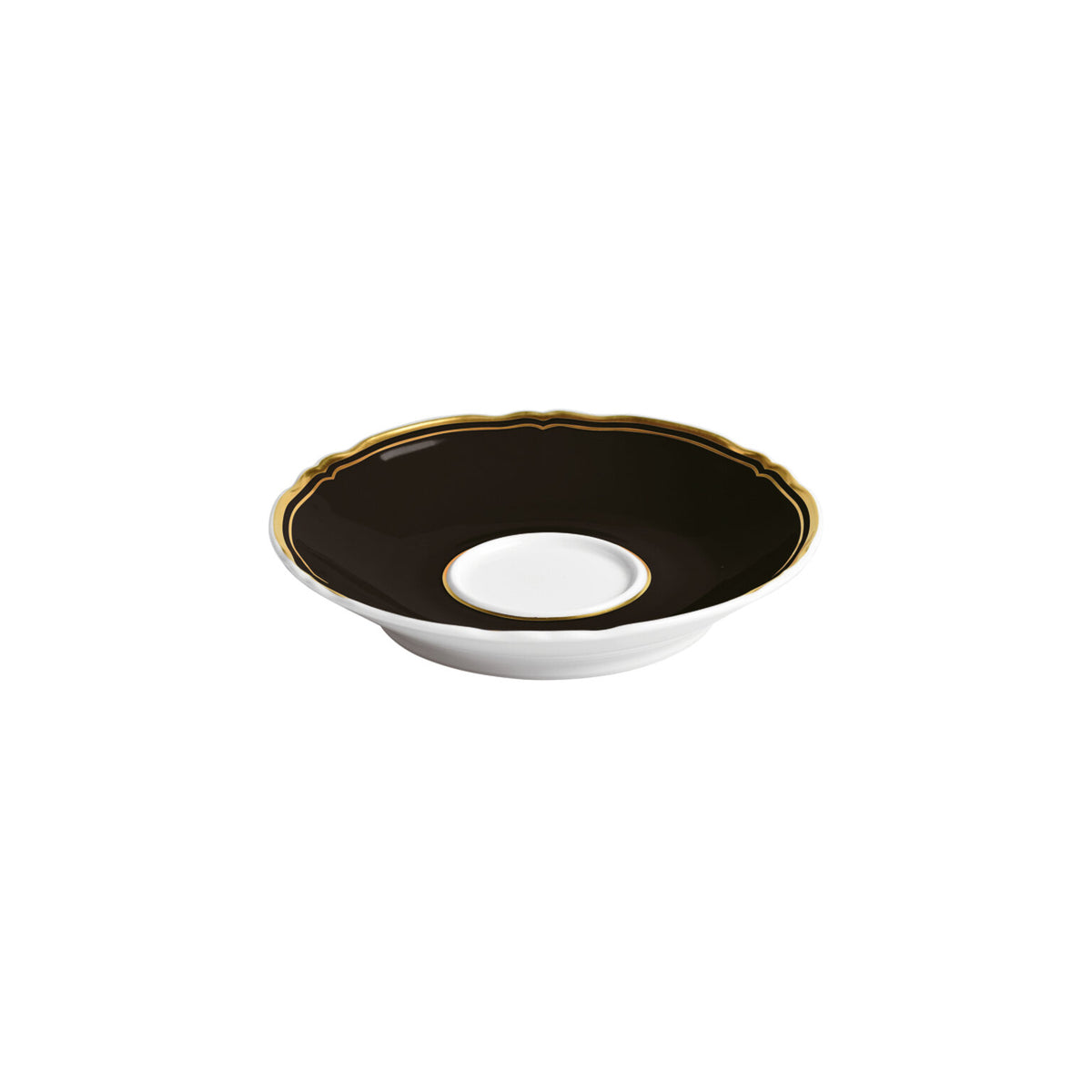 Raynaud Mazurka Gold with black background Tea Saucer, 6 1/4 in, view 2